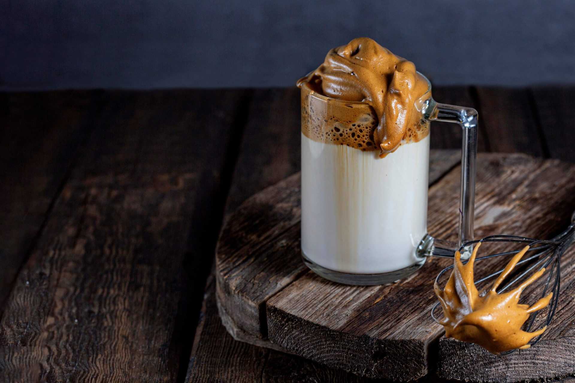 Keto & Vegan Dalgona Iced Coffee 