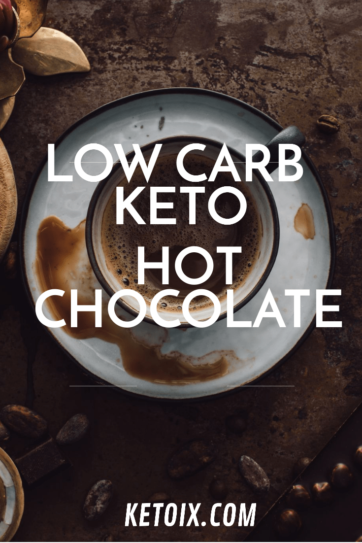 Low carb keto hot chocolate recipe pin image for pinterest
